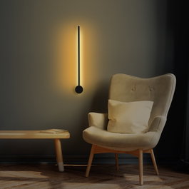 Opviq Sword - 13480 Lámpara de pared negra